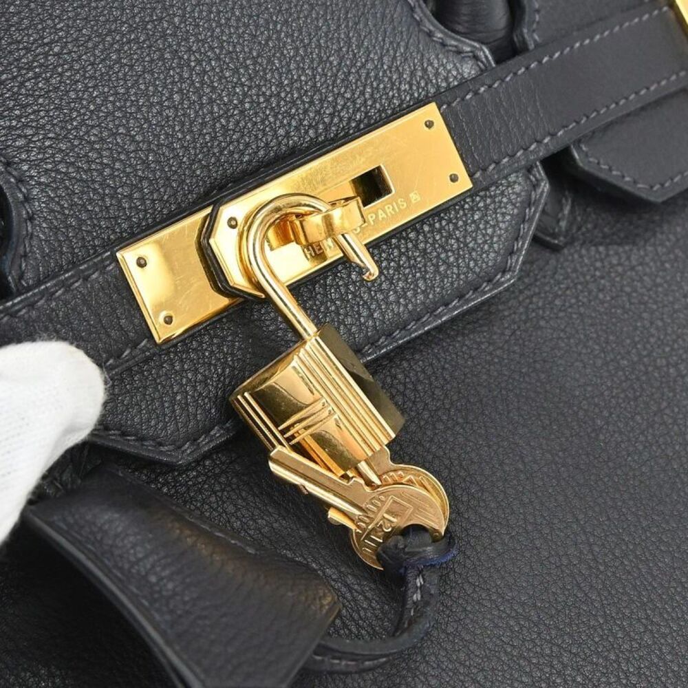 Hermes Birkin Blue Togo With Gold Hardware Blue Leather Handbag - Picture 5 of 13